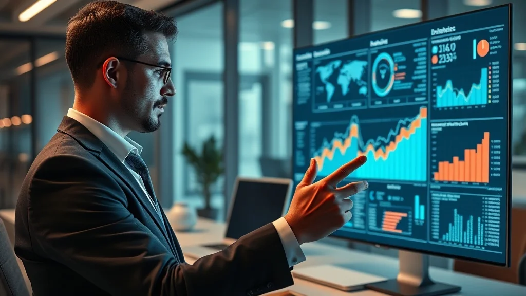 AI training ROI for business — executive reviewing analytics dashboard