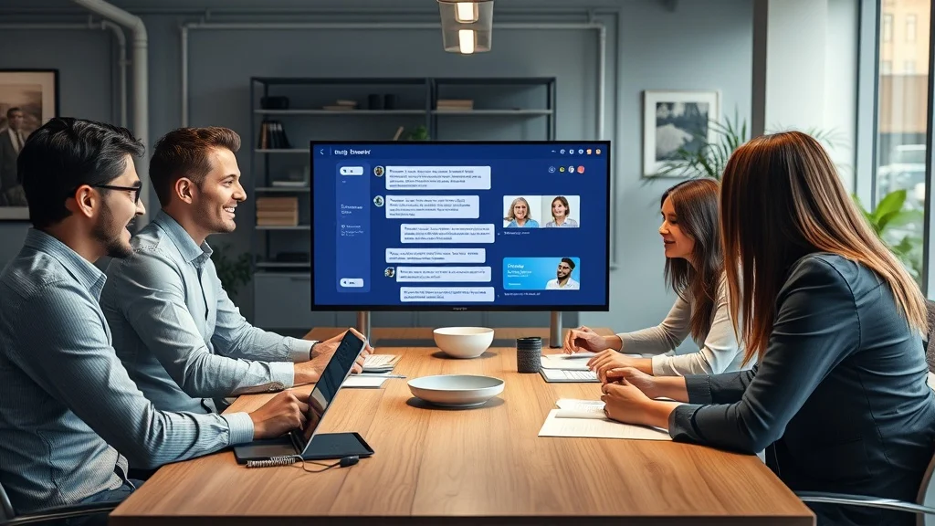 ChatGPT for business teams — team collaborating with AI chat interface